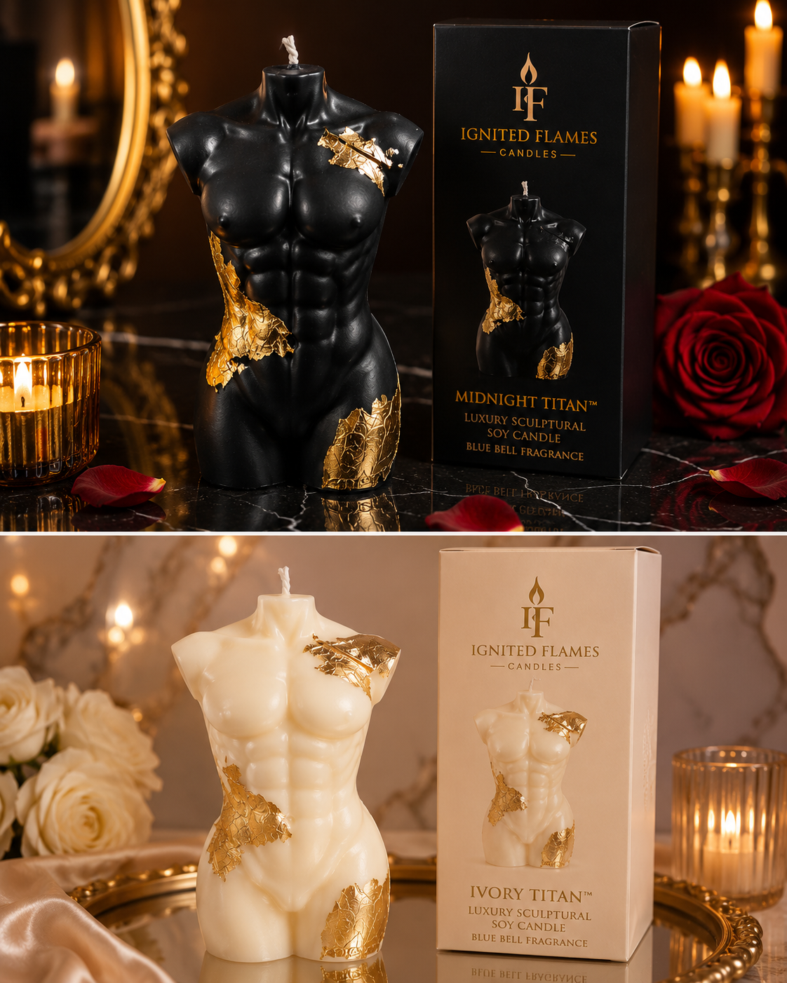 Midnight Titan™ – Luxury Sculptural Soy Candle